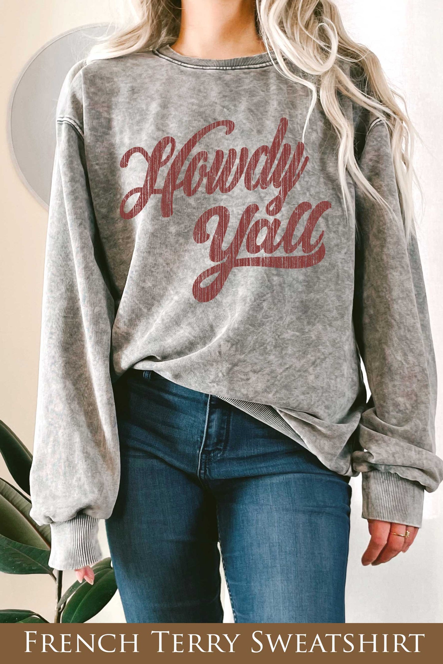 Howdy Yall Mineral Graphix Terry Sweatshirt