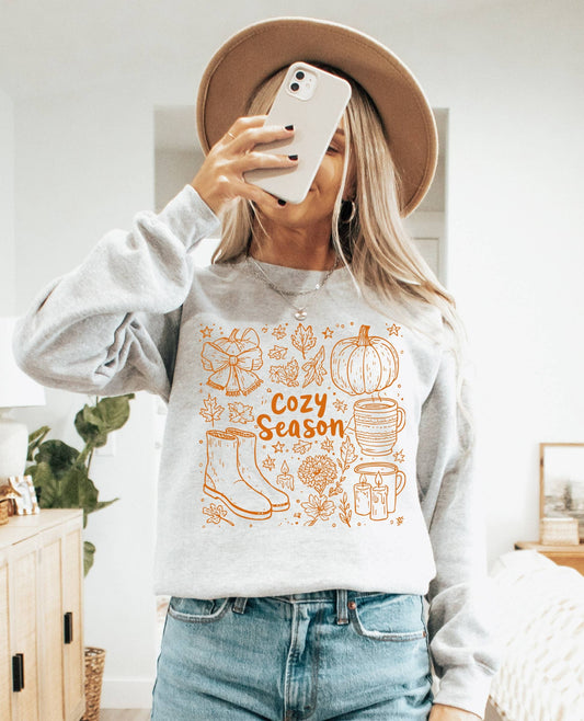 Cozy Season Cottagecore Crew Neck Sweatshirt | Trending
