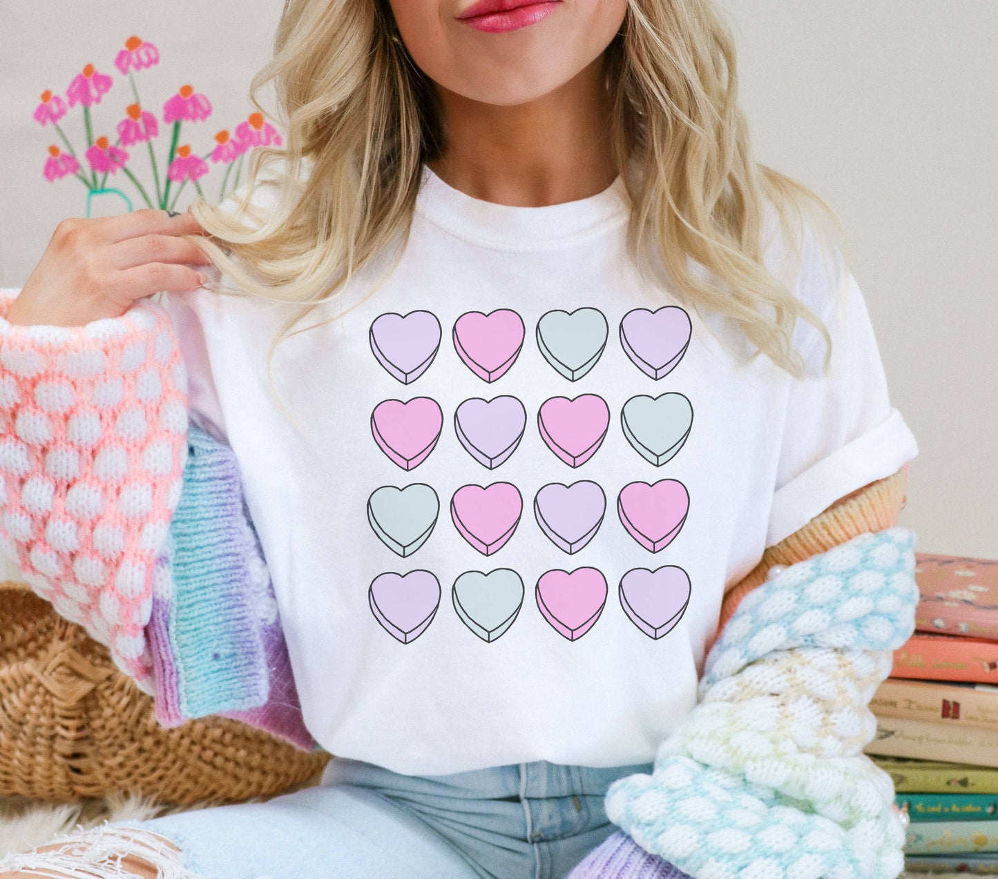 Candy Hearts Valentines Tee