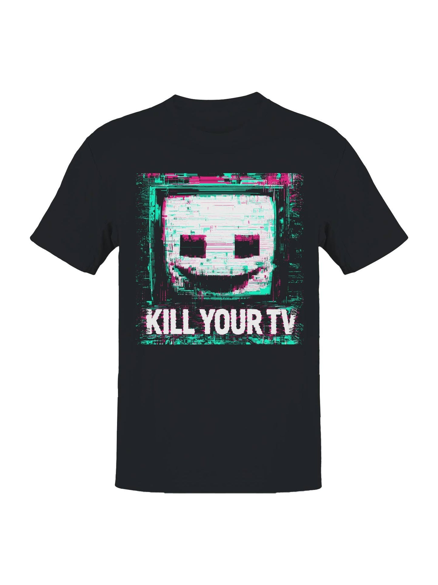Distorted Smiling Tv Art Men's T-Shirt