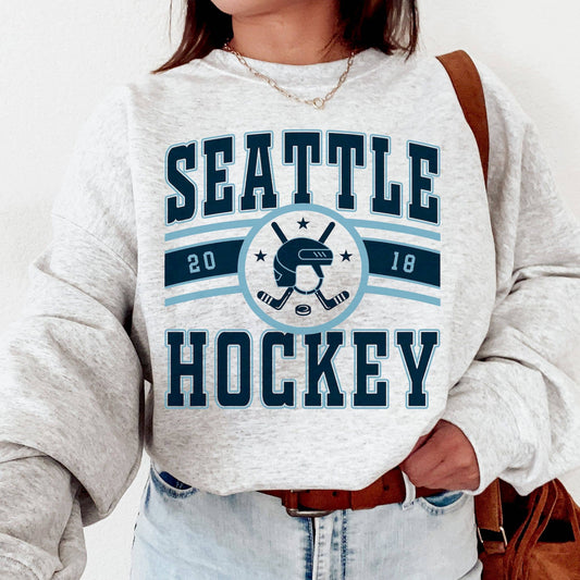 Retro Seattle Kraken Hockey Fan Sweatshirt, Vintage Style