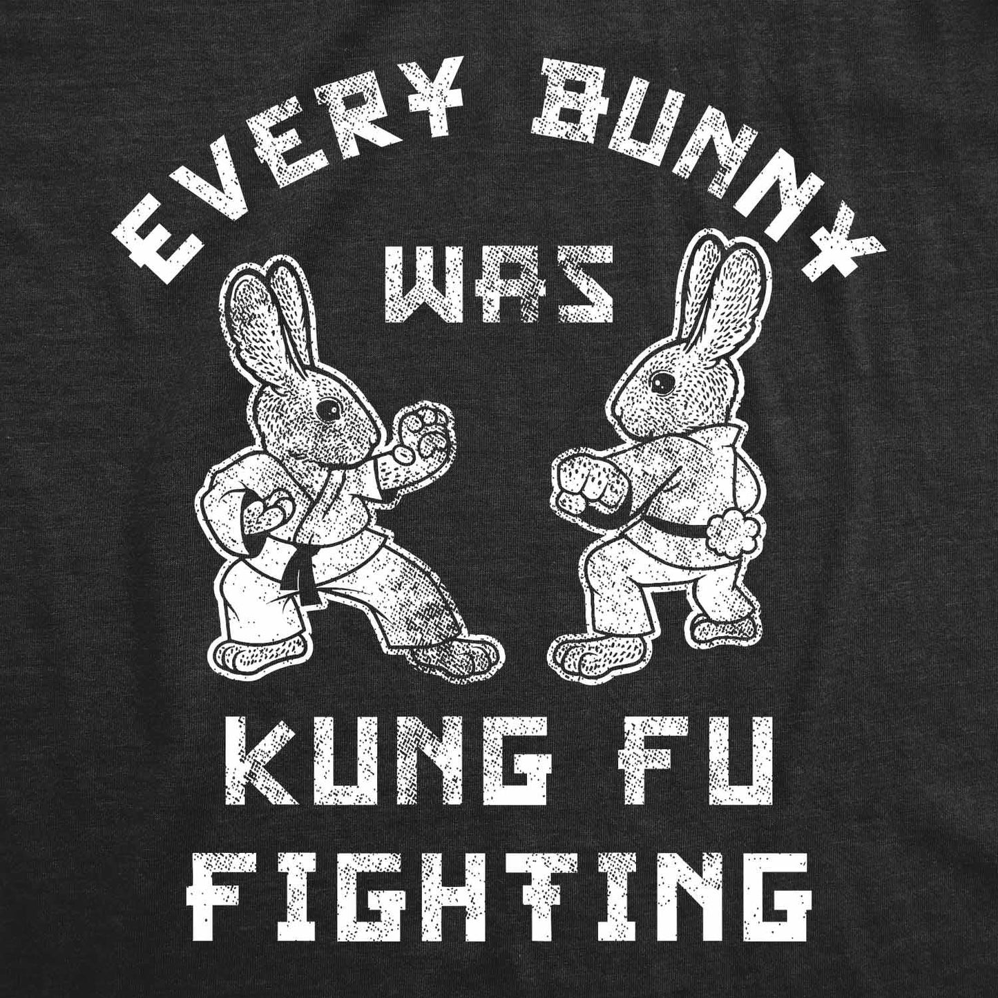 Every Bunny Was Kung Fu Fighting Bunny Middle Finger Easter T Shirt Funny Mens T Shirt