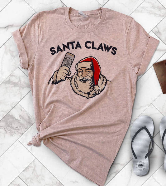 Santa Claws - Christmas Party White Claw Funny Gift T-Shirt