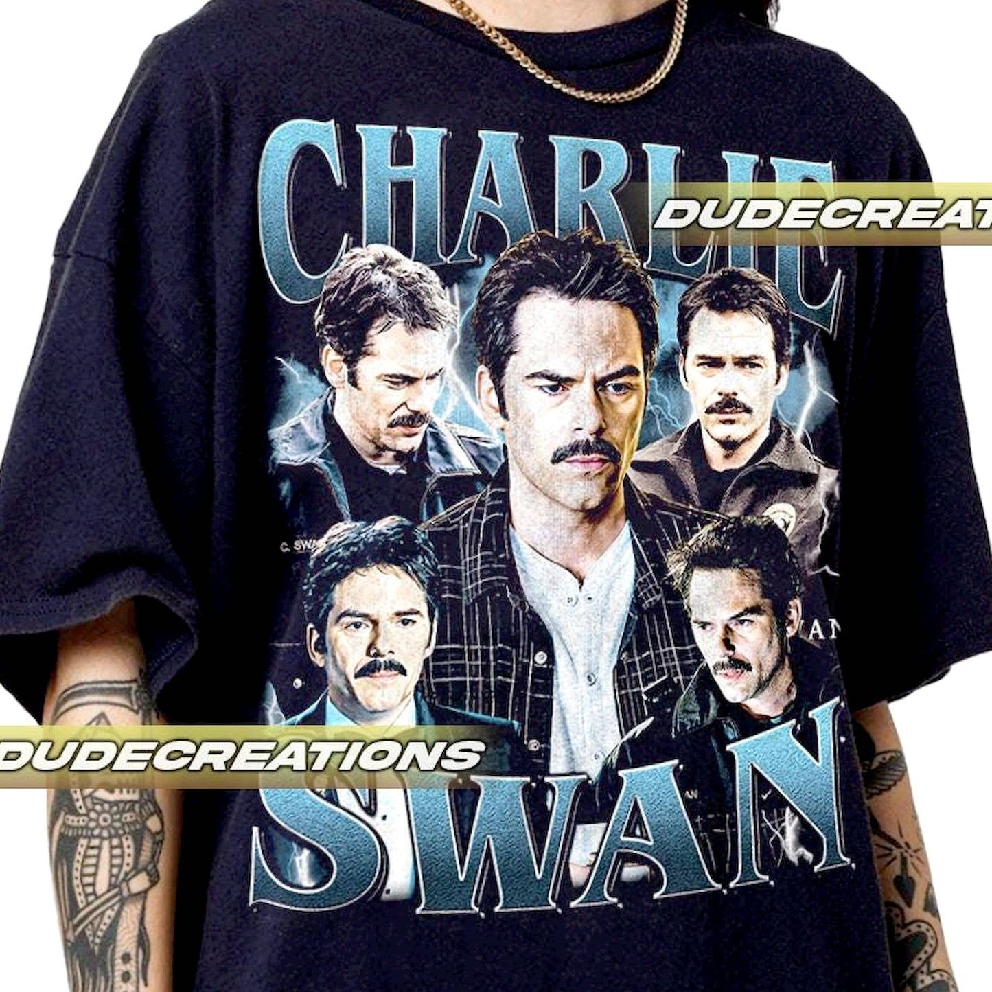Charlie Swan Vintage T-Shirt, Unisex Gift For Fans