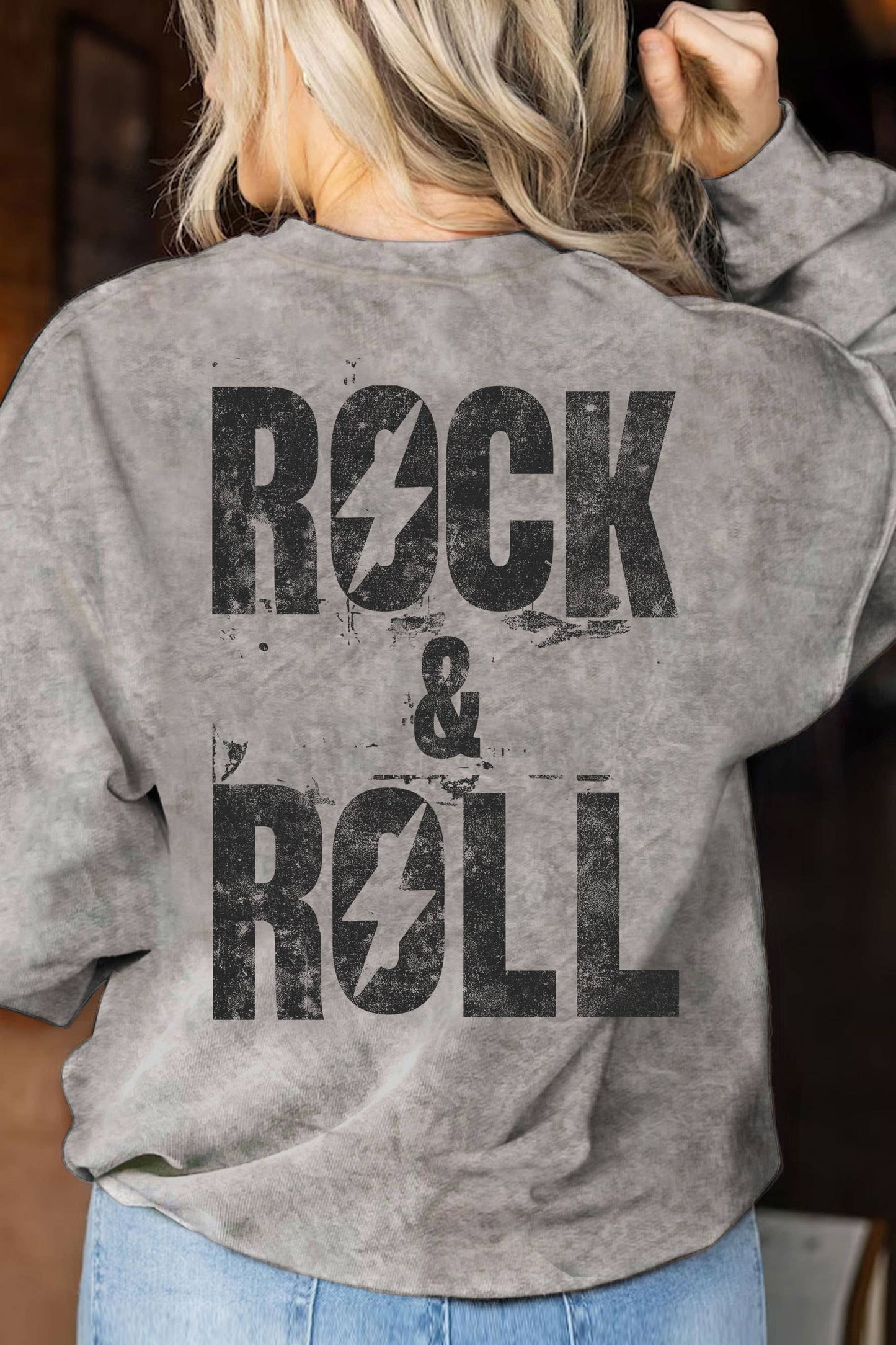 Rock and Roll  Mineral Graphic Terry Sweatshirt