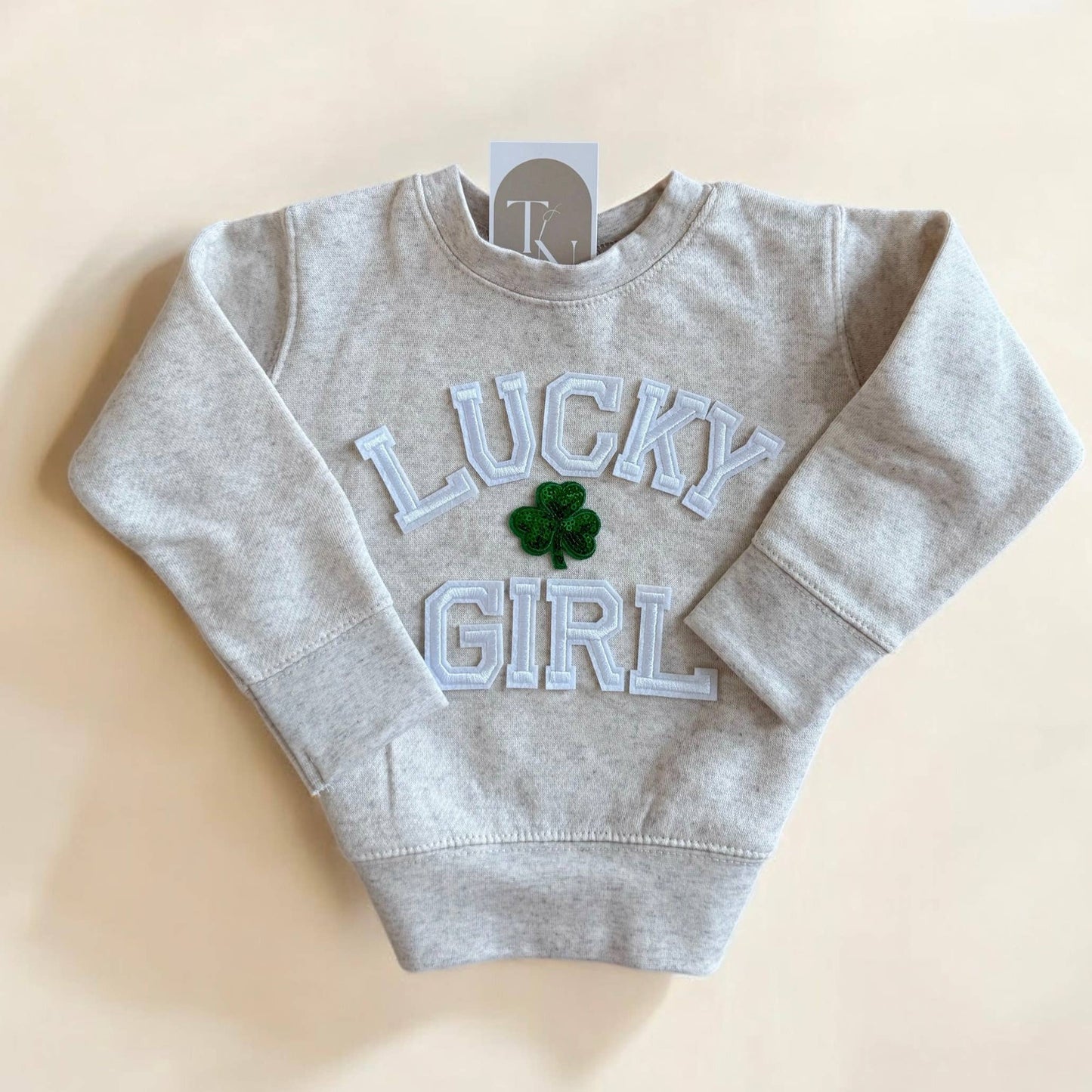 Lucky Girl Toddler St Patricks Day Sweatshirt