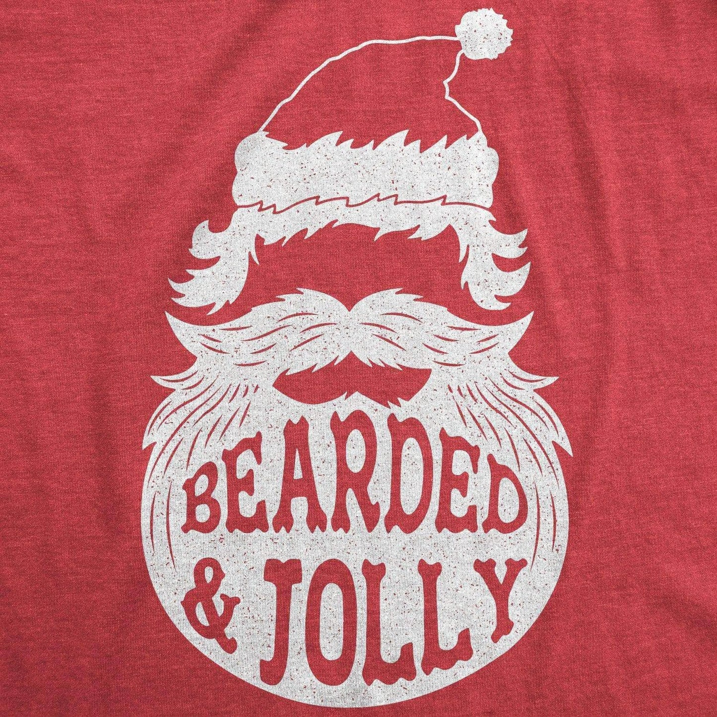 Bearded and Jolly Men's Tshirt Christmas Graphic Tee Western