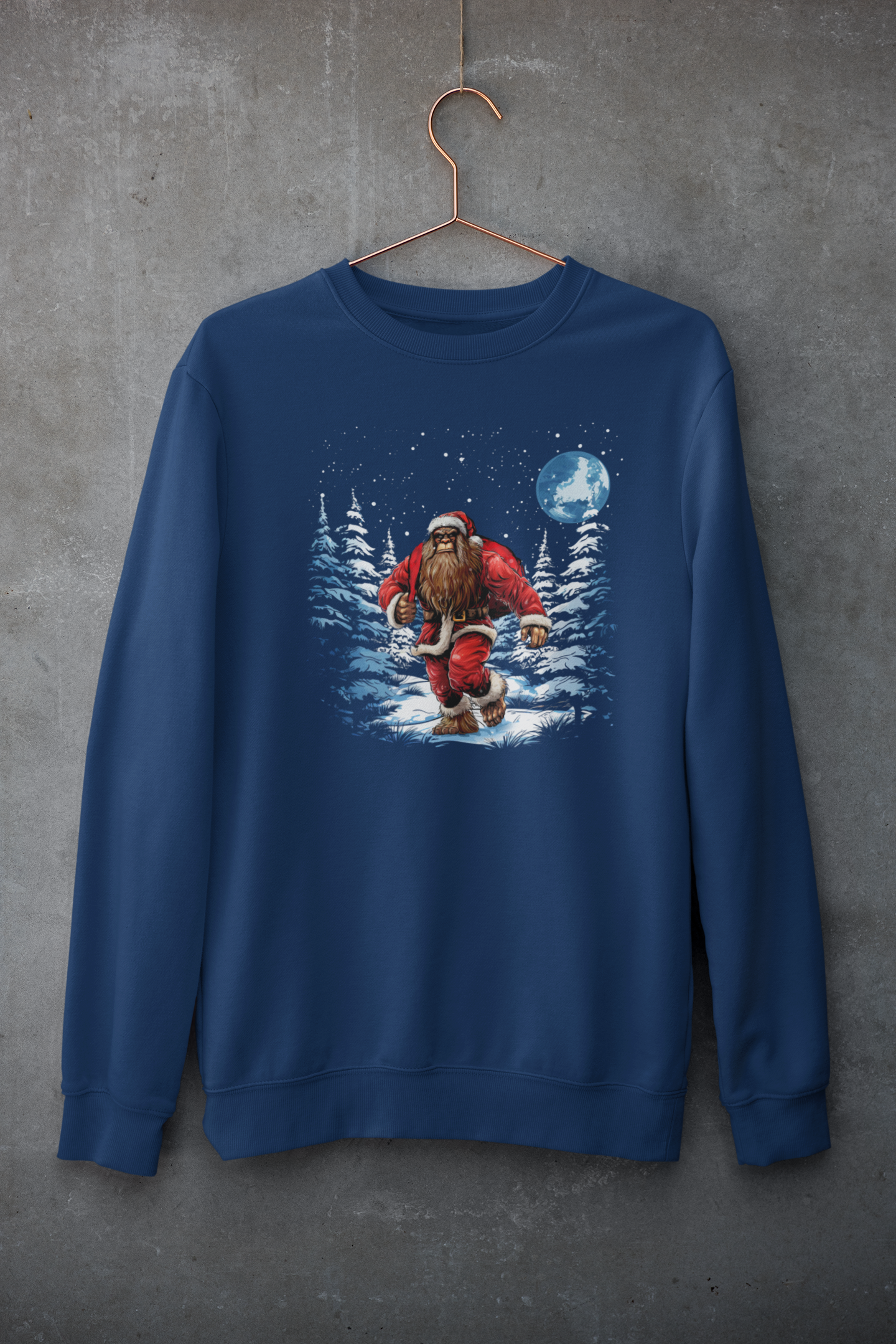 Santa Squatch Winter Scene Sweatshirt