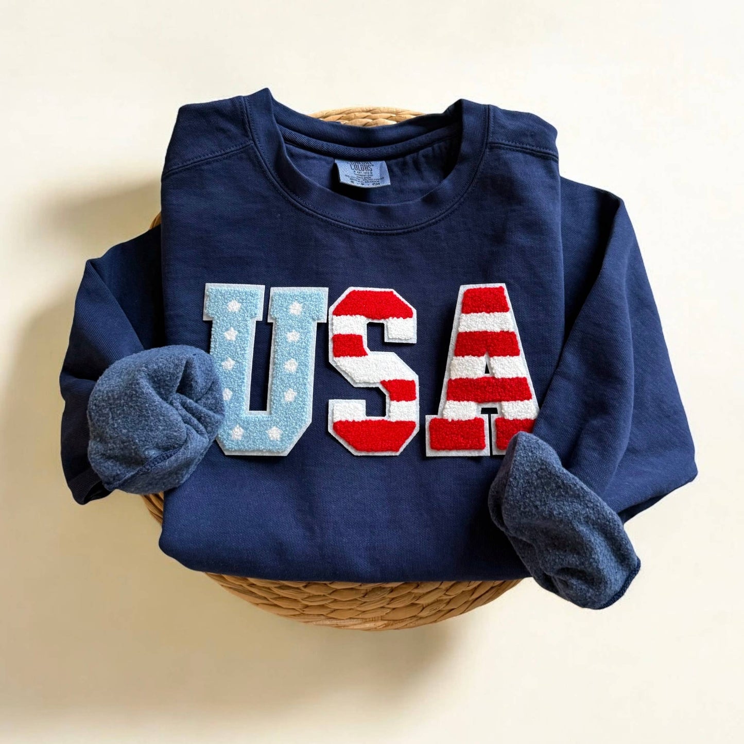 Comfort Colors American Sweater, USA Flag Sweater