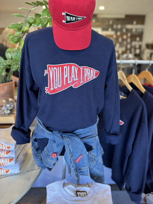 Custom Pennant Flag Sweatshirt | Sports Mom Shirt