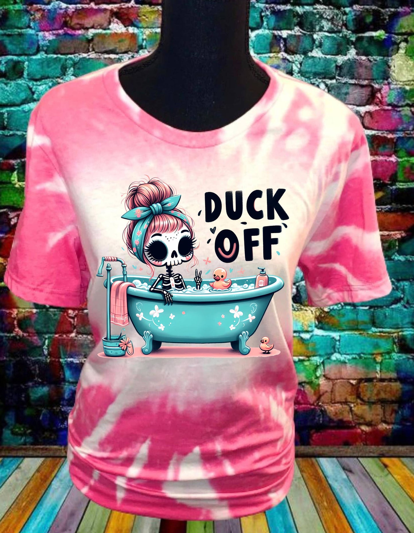 Duck Off Dark Humor Shirt – Funny Sarcastic Bleached Tee