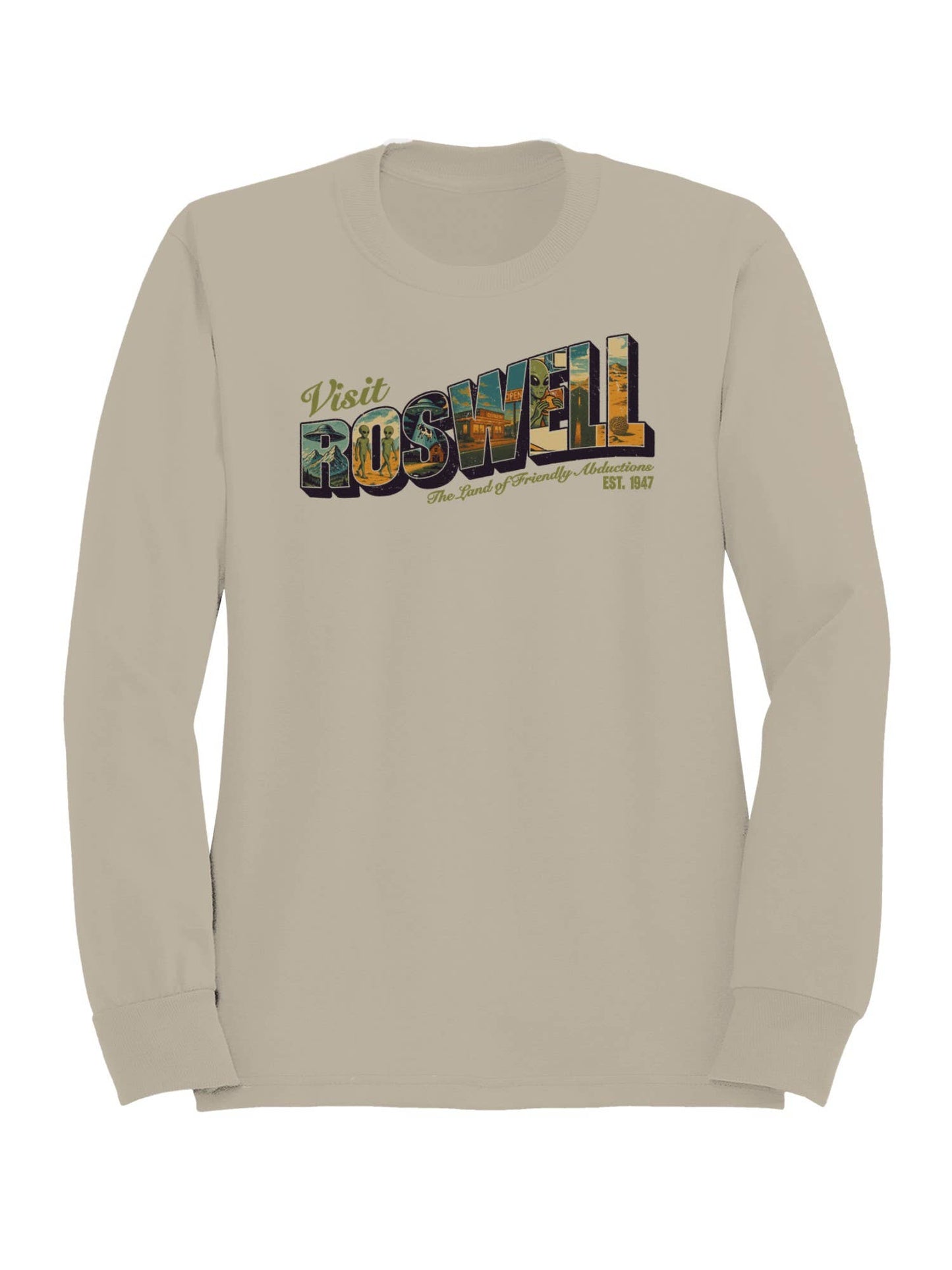 Visit Roswell: Friendly Abductions Men's Sweatshirt