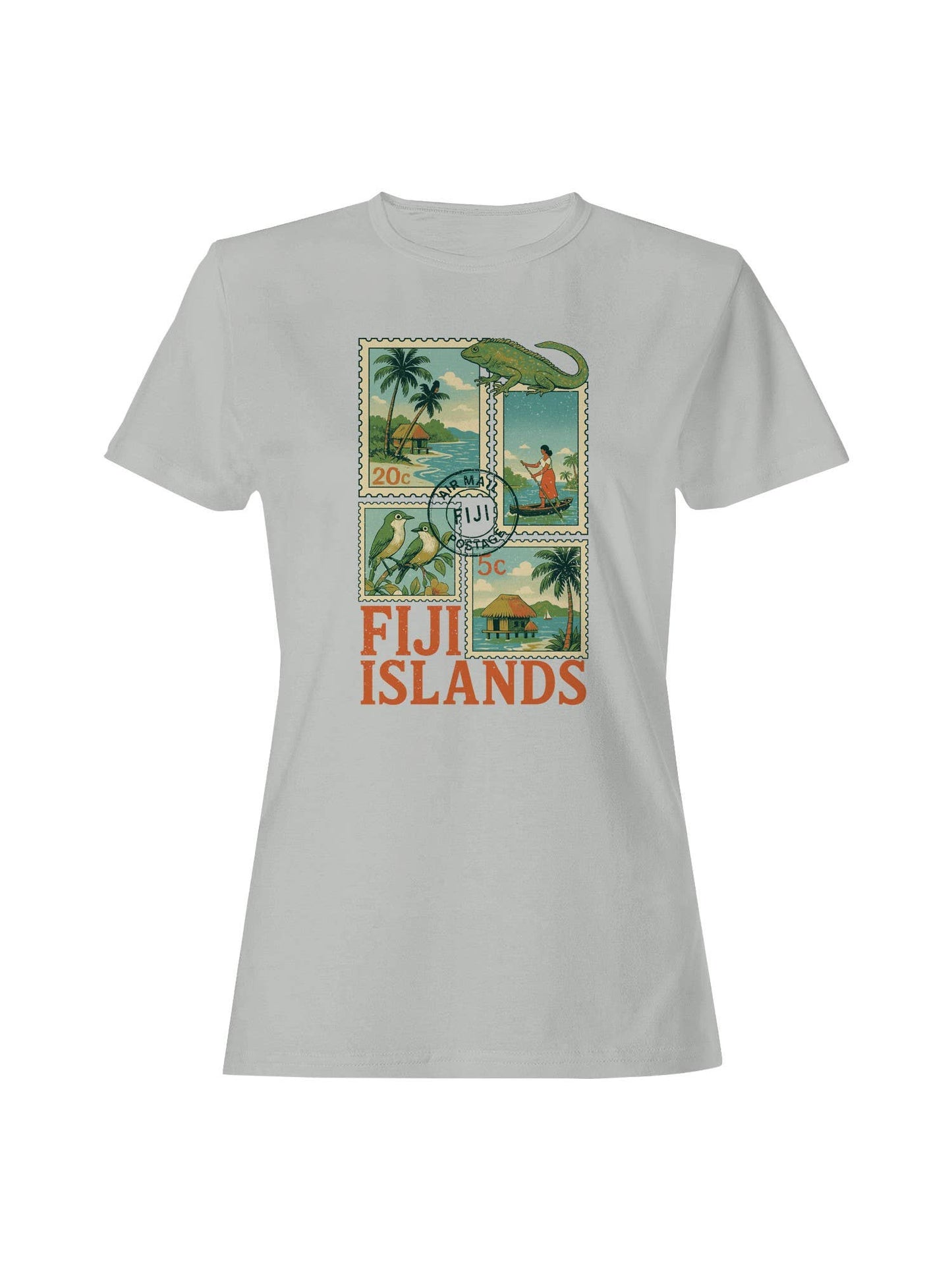 Fiji Islands Stamp Art Collection Women's T-Shirt