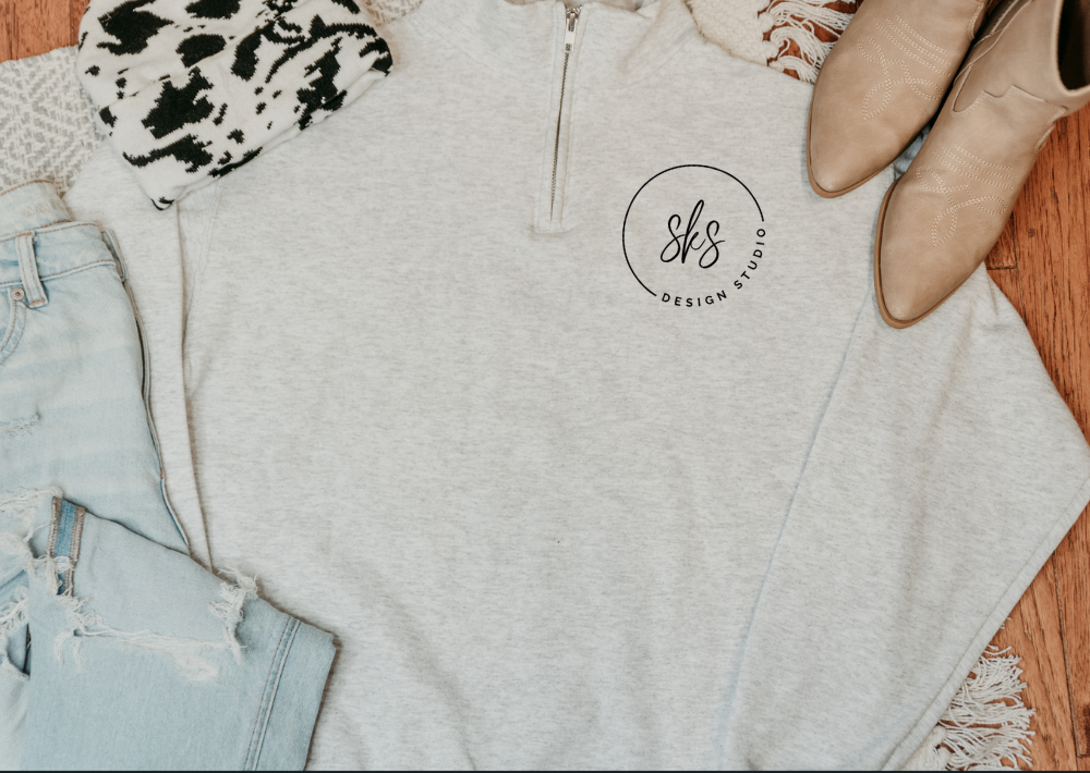 Custom Logo | Unisex Quarter-Zip Sweatshirt [Port & Co]