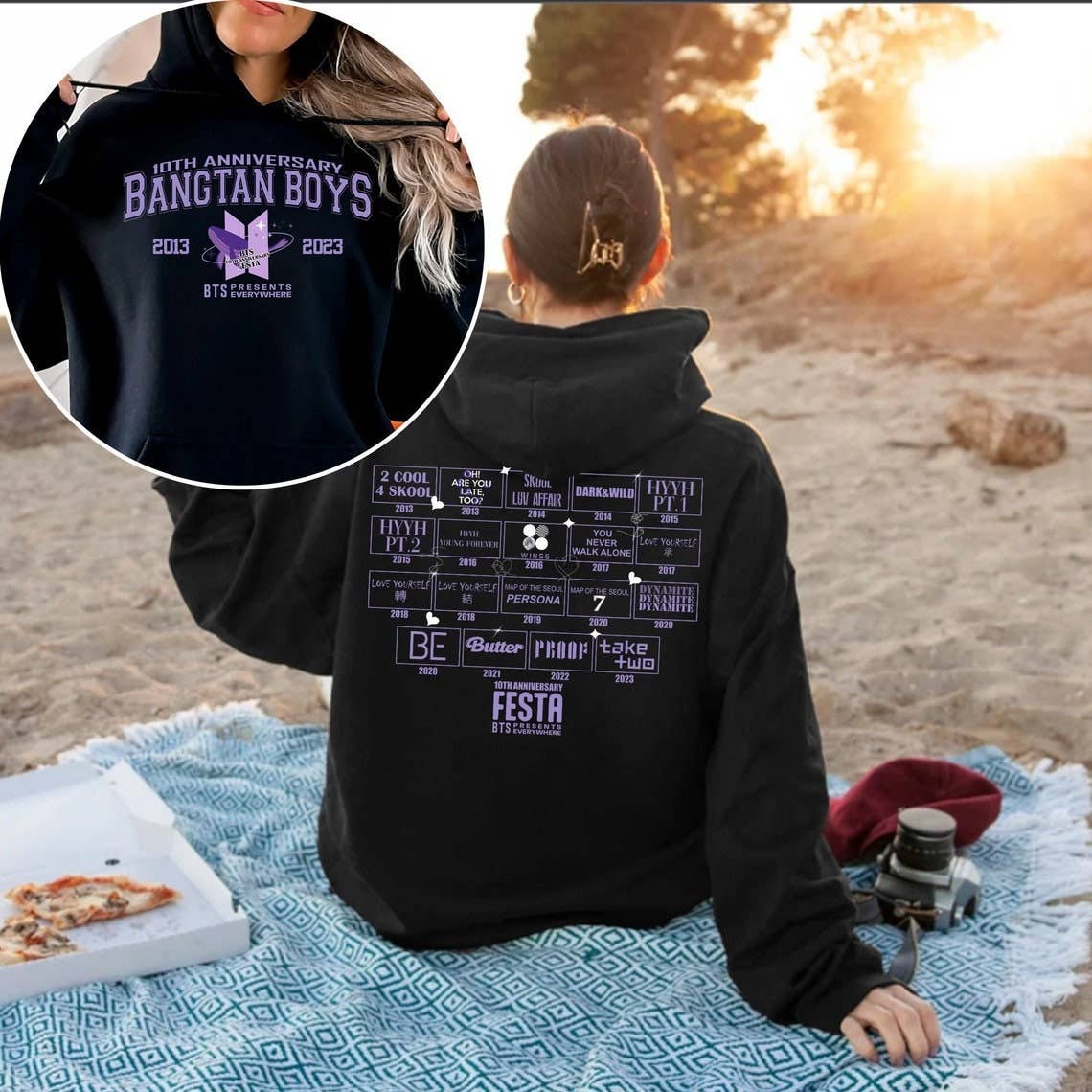 Bts 10th Anniversary Commemorative Hoodie