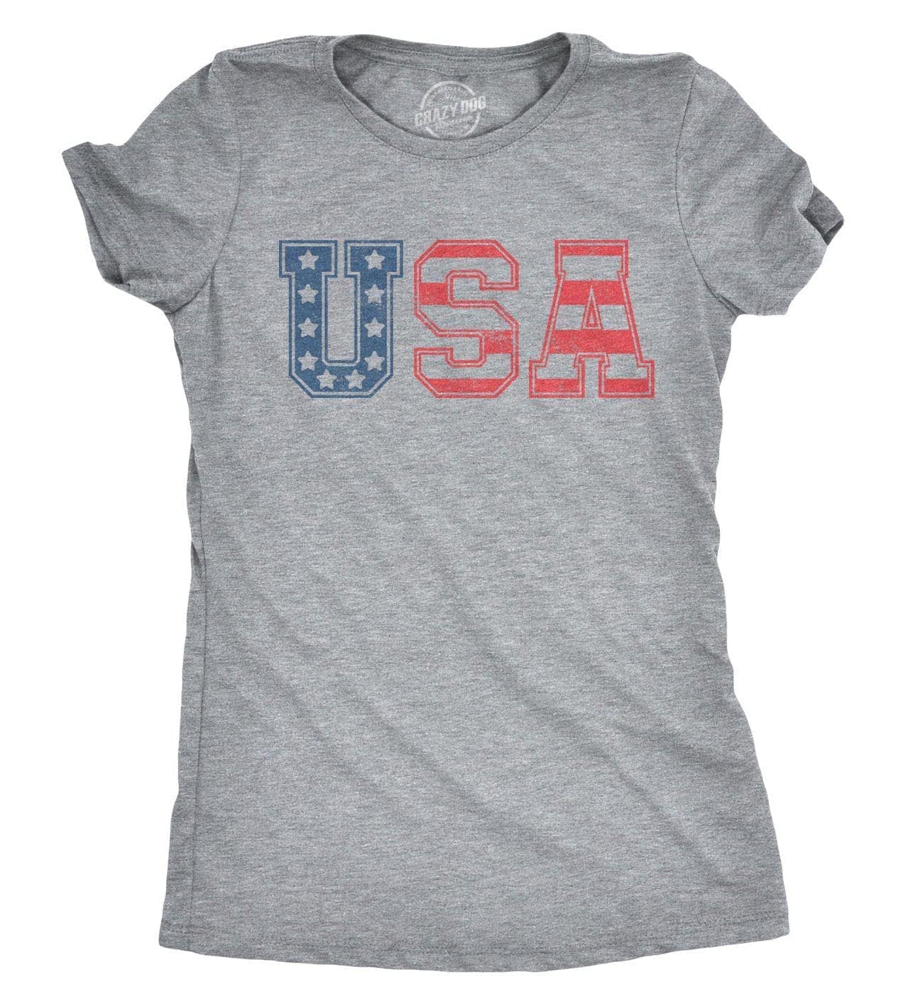 USA Women's Tshirt Fourth of July Graphic Tee Western Plus