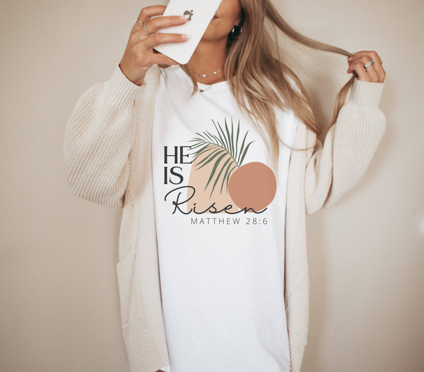 Boho He Is Risen Easter Graphic Tee | Women's Tees