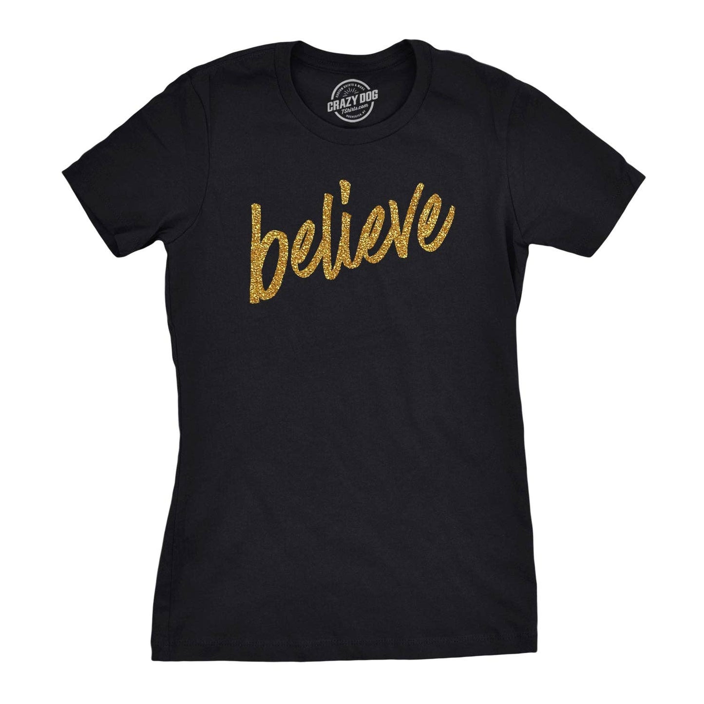 Believe Script Women's Tshirt Motivational Graphic Tee