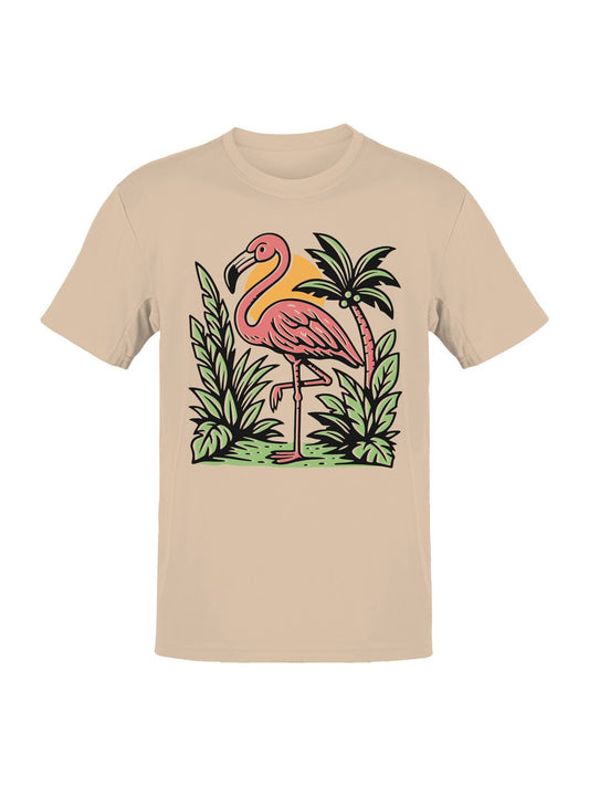 Tropical Flamingo Paradise Design Men's T-Shirt