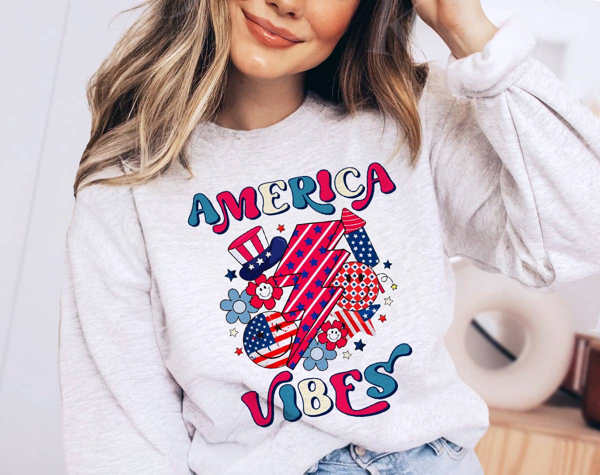 4th of July America Vibes - Sweatshirt