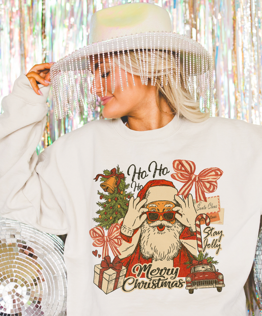 Funny Christmas Santa Collage Grahpic Tee & Sweatshirt