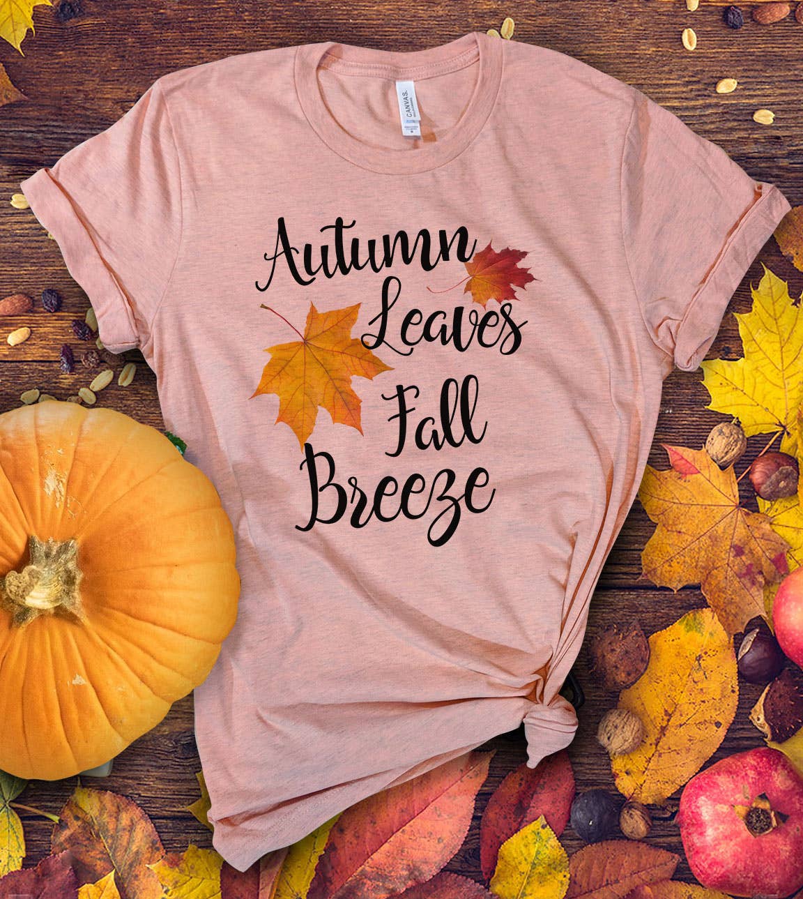 Autumn Leaves Fall Breeze - Fall Thanksgiving T-Shirt