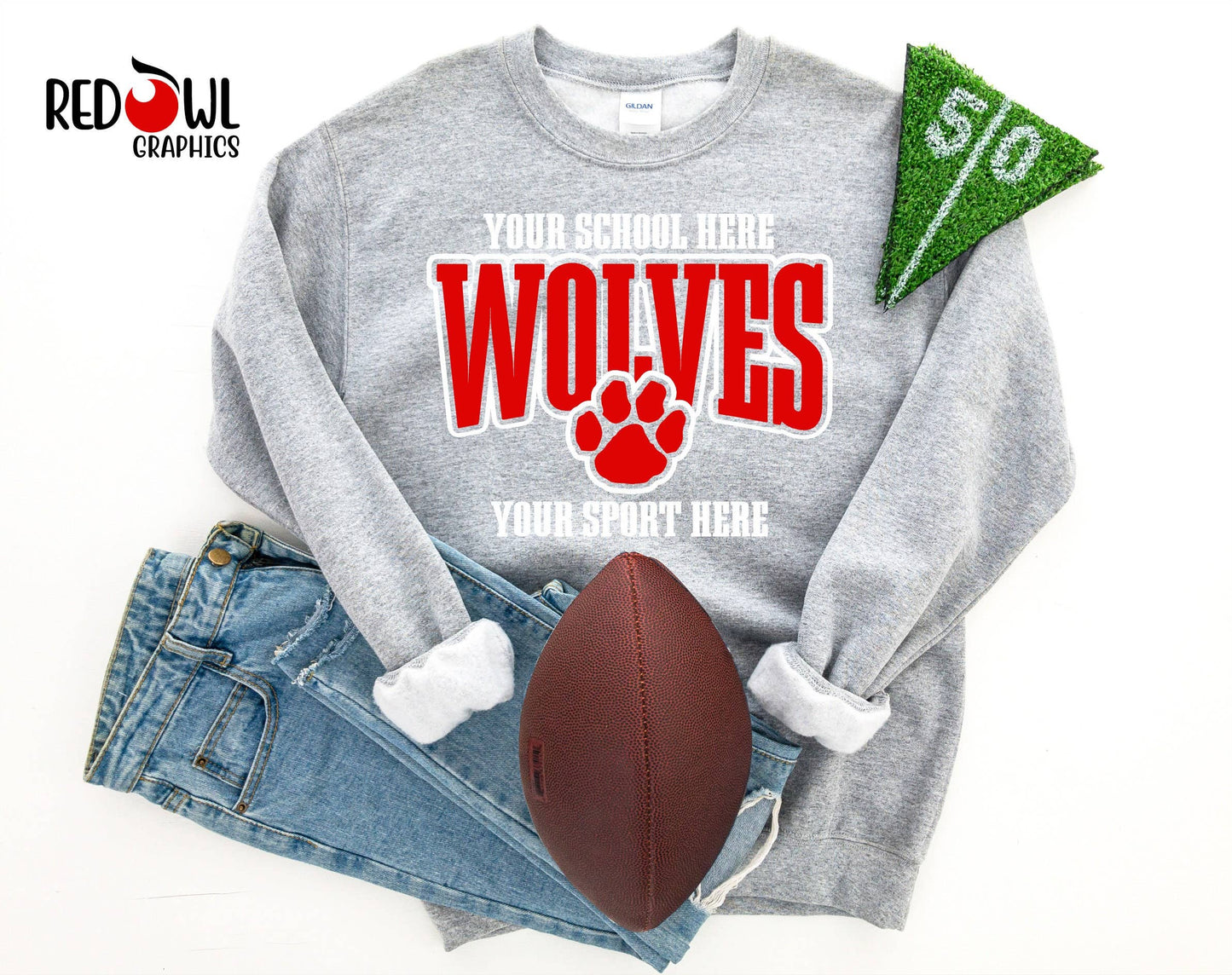 Wolves Football T-Shirt Men's Crewneck Tee Soccer Jersey