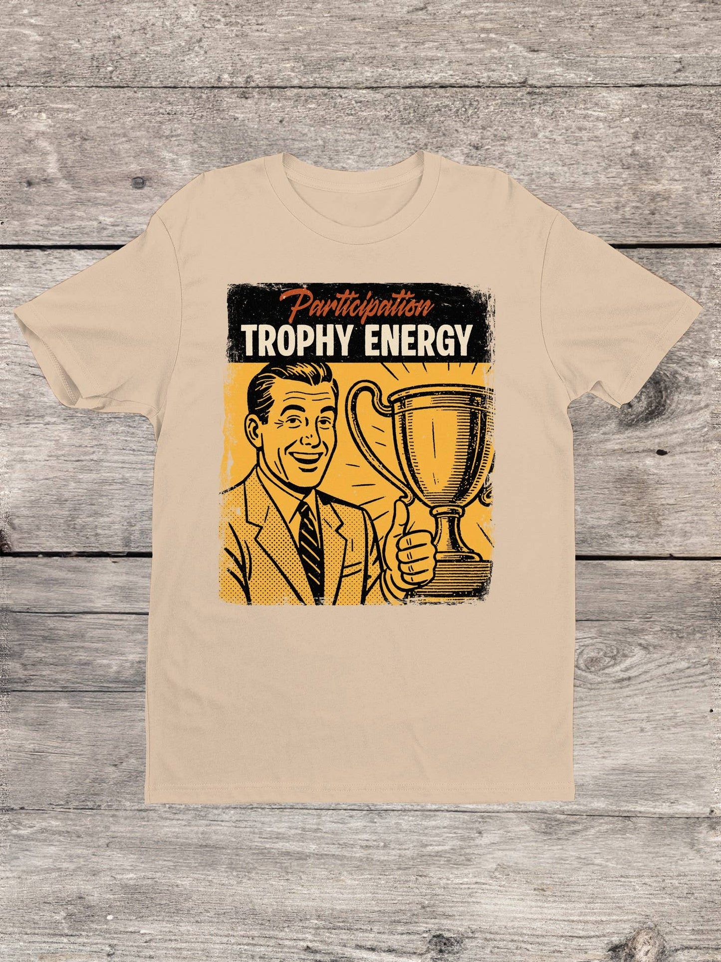 Retro Trophy Mug Humor Men's T-Shirt