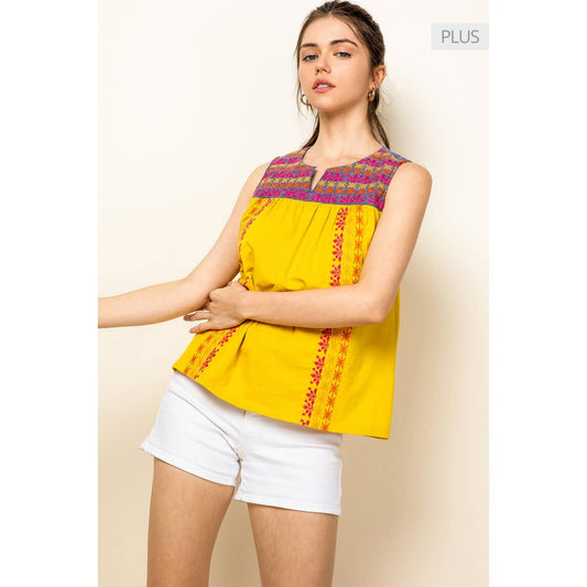/Size Xl/ Embroidered Tank Top