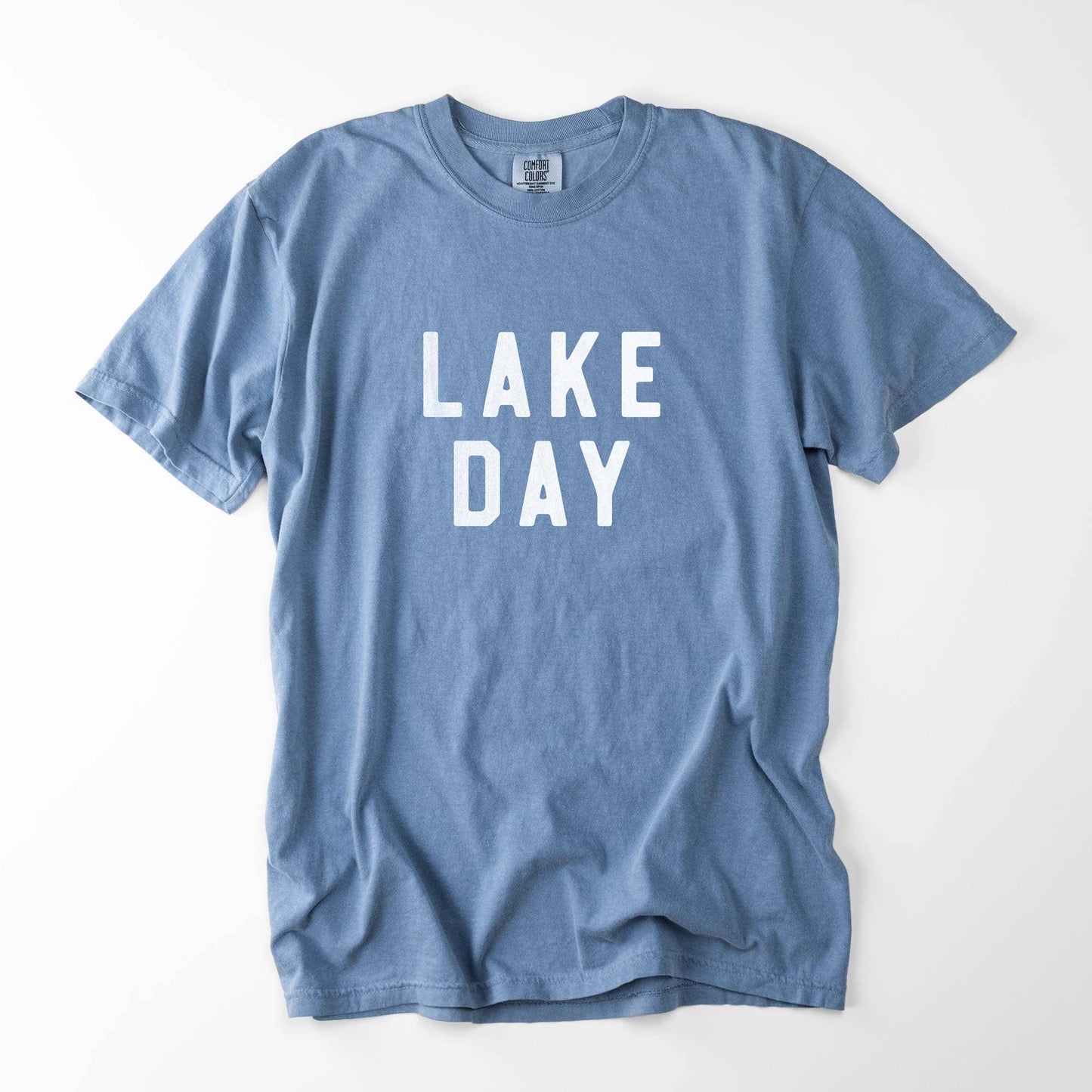 Lake Day Comfort Colors Garment Dyed Varsity Tee