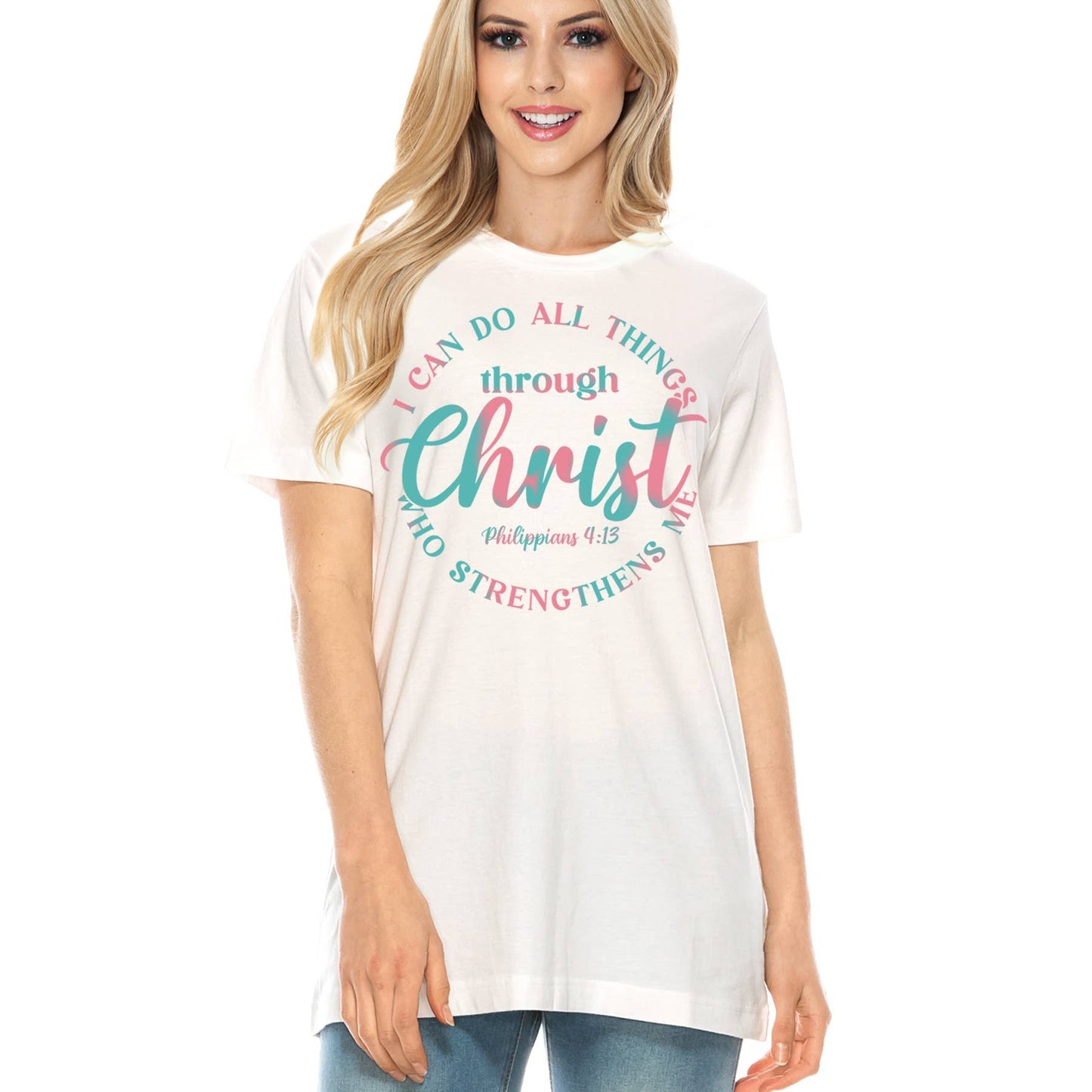 Christ Philippians 4 13 Short Sleeve Tee