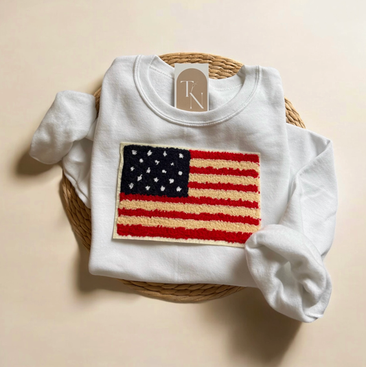 Youth USA Flag Sweatshirt, Kids 4th of July Sweatshirt