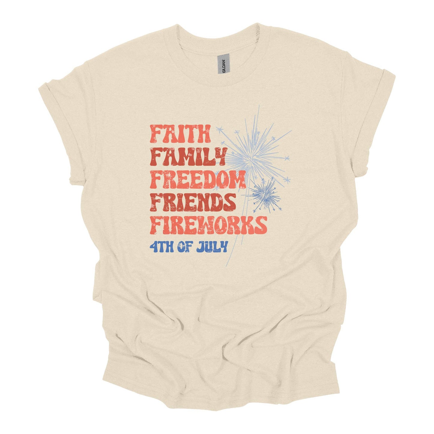 Faith Family Freedom Fireworks Tee
