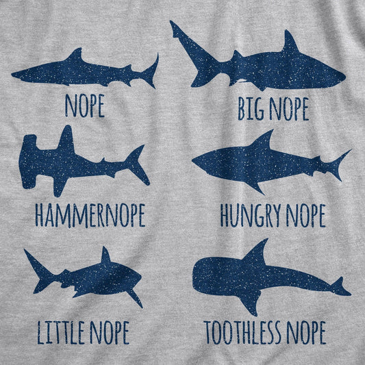 Shark Nope Men's Tshirt Sarcastic Graphic Tee Western T