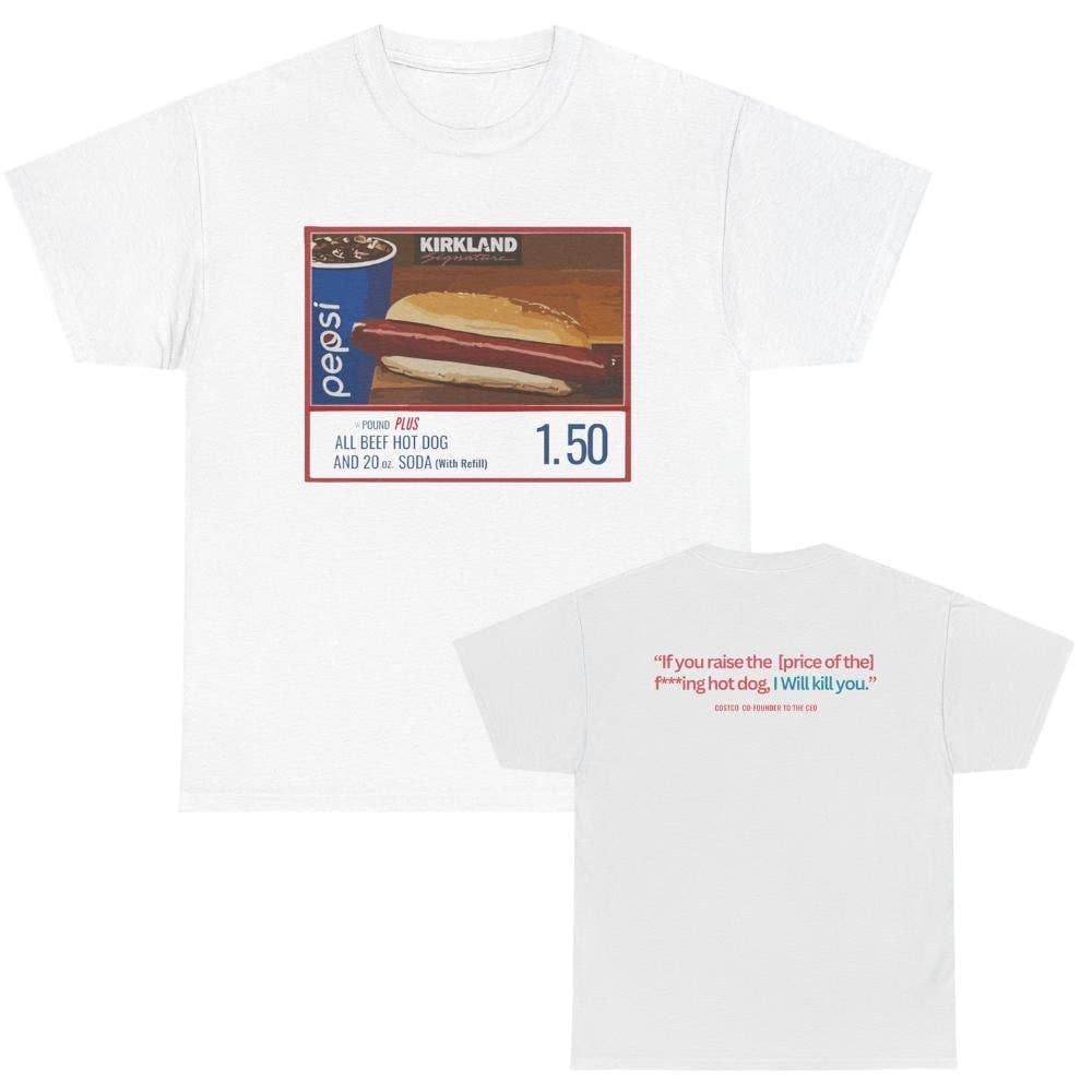 Costco Hot Dog Parody Graphic Tee - Funny Dark Humor Gift