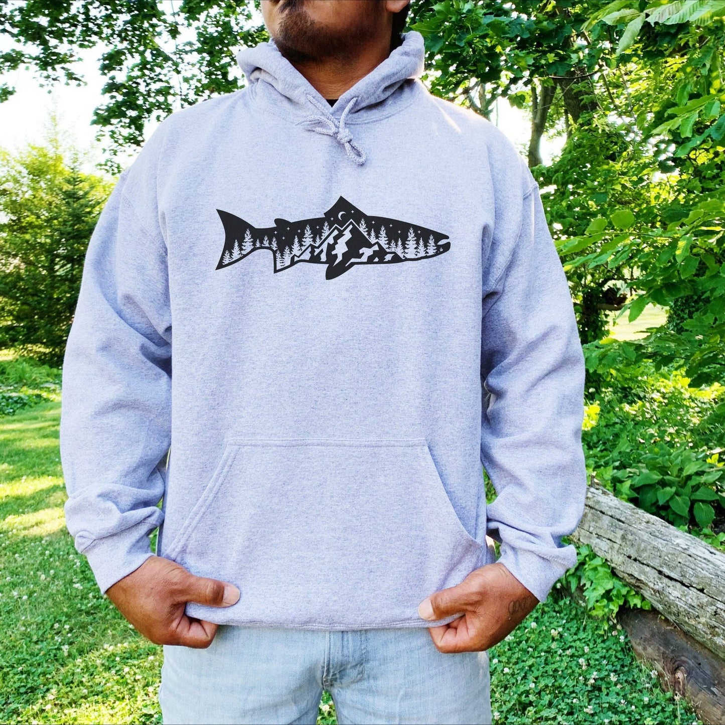 Trout Fishing Crewneck Sweatshirt Hoodie 275