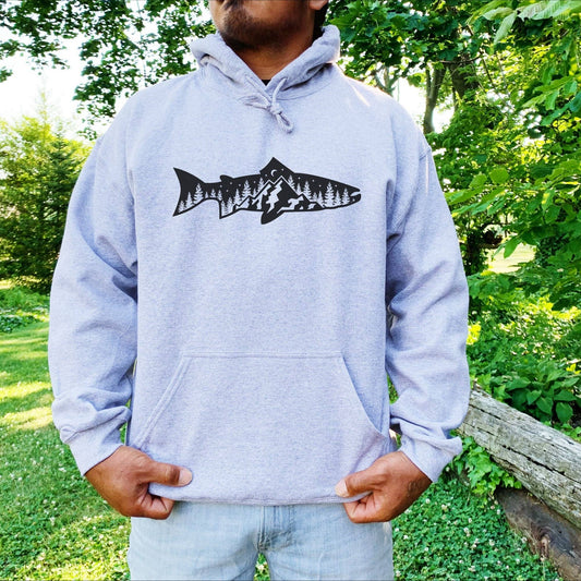 Trout Fishing Crewneck Sweatshirt Hoodie 275