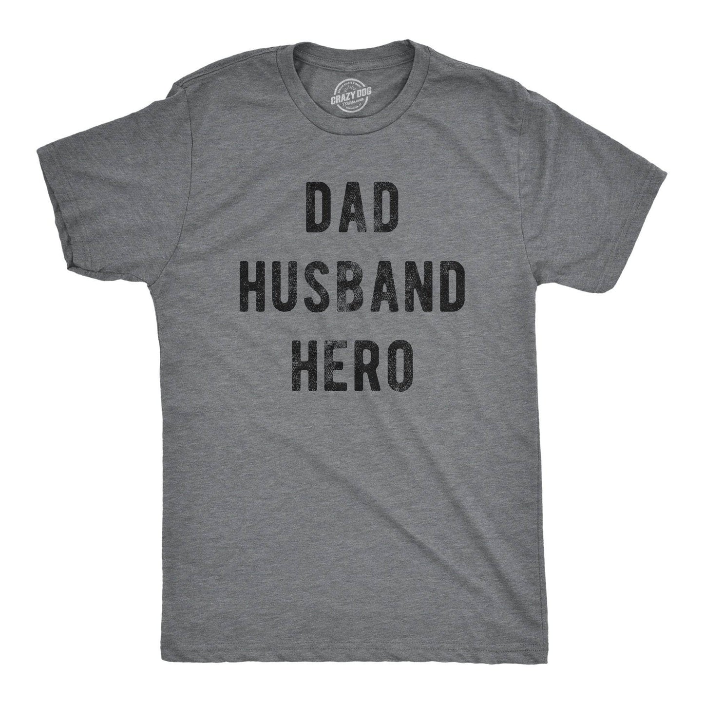 Dad Husband Hero Men's Tshirt Father's Day Graphic Tee