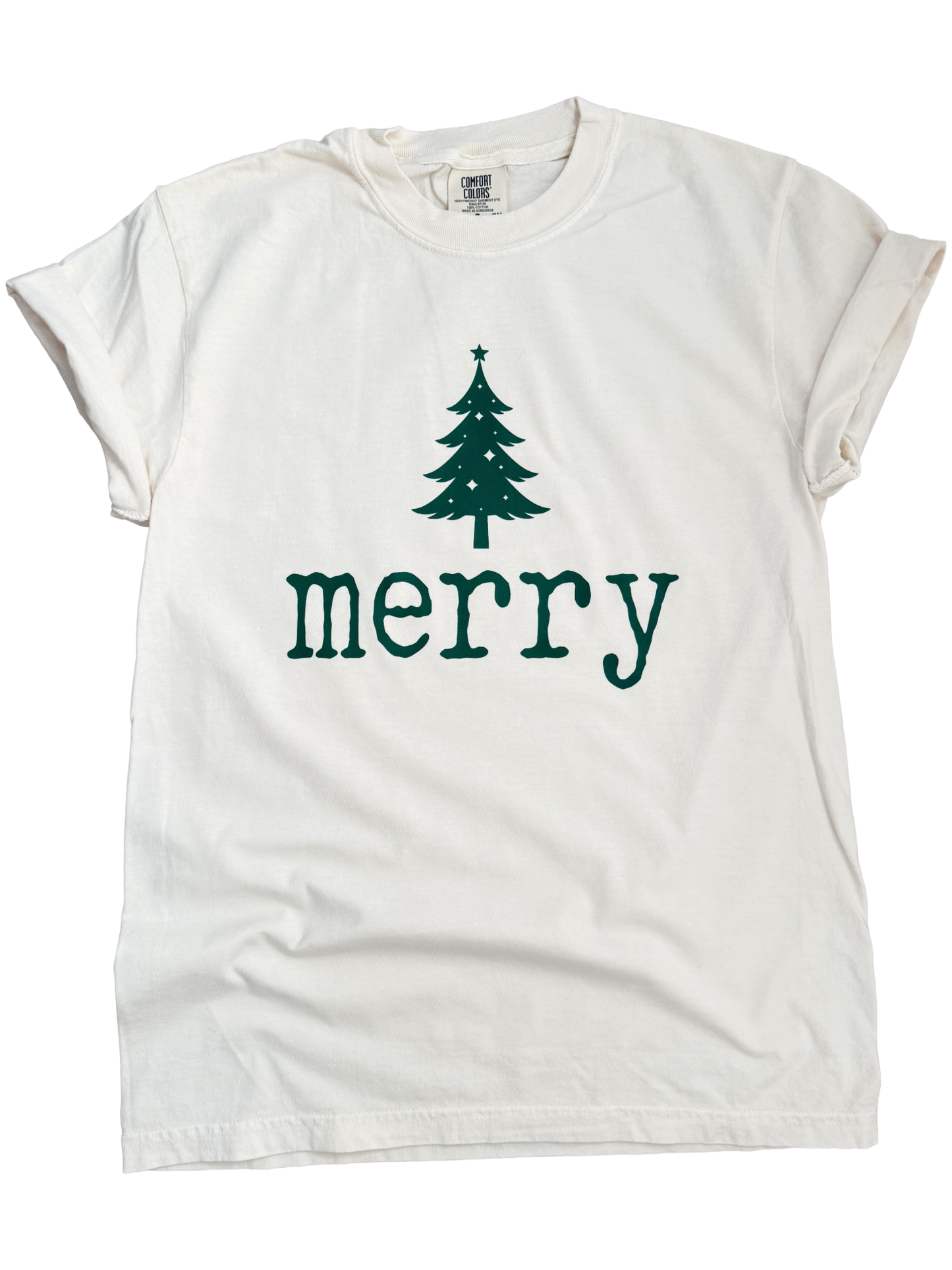 Merry – Minimalist Christmas Tree Tee