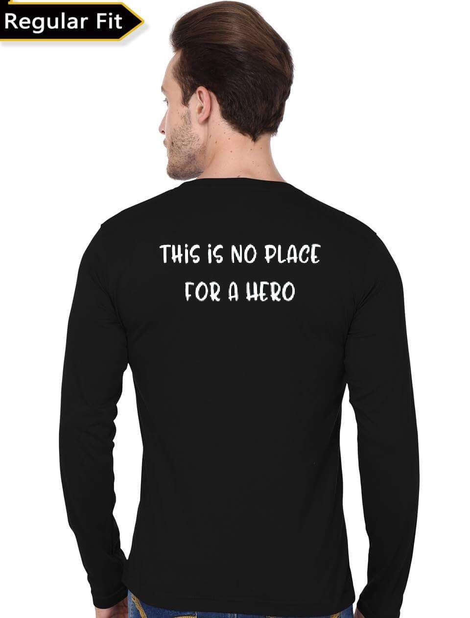 No One No Pine Black Full Sleeve T-Shirt