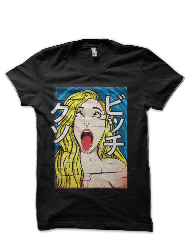 Kuso Bitchy – AHEGAO GIRL I (In DIstressed Style) T-Shirt