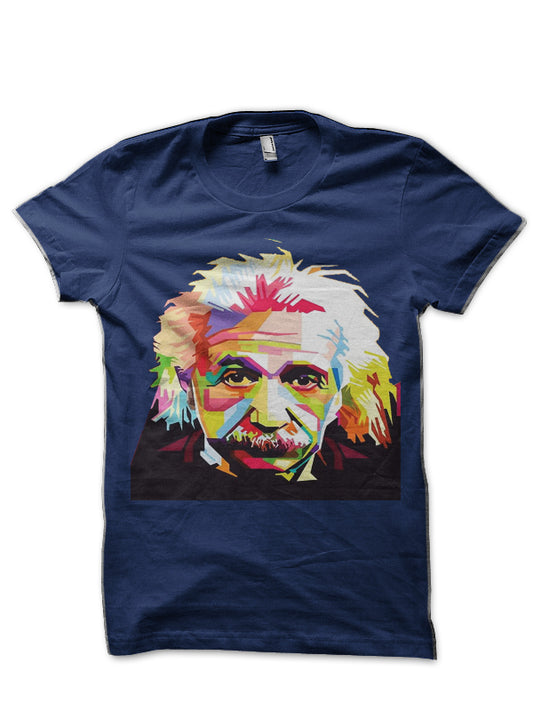 Albert Einstein Navy Blue T-Shirt