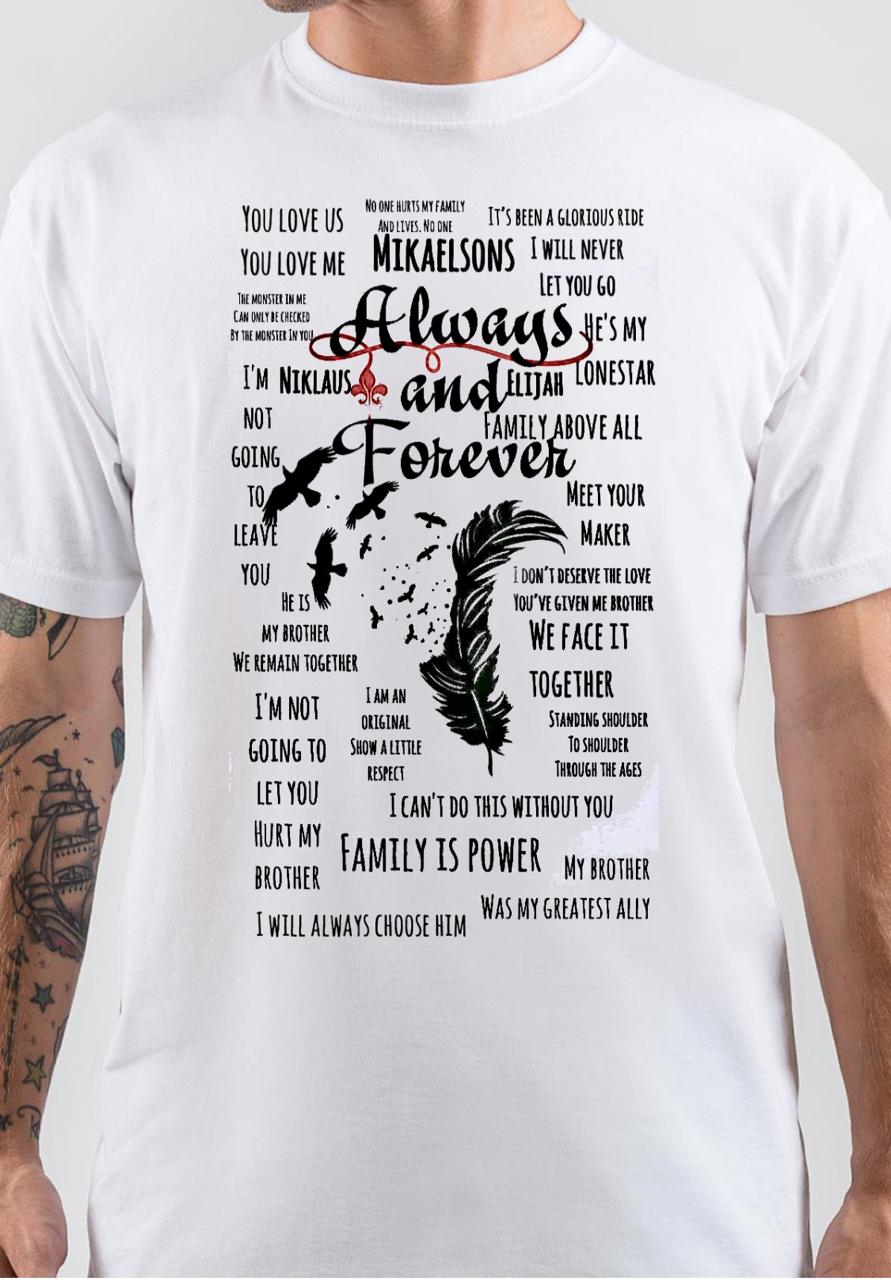 Vampire Diaries Always And Forever White T-Shirt