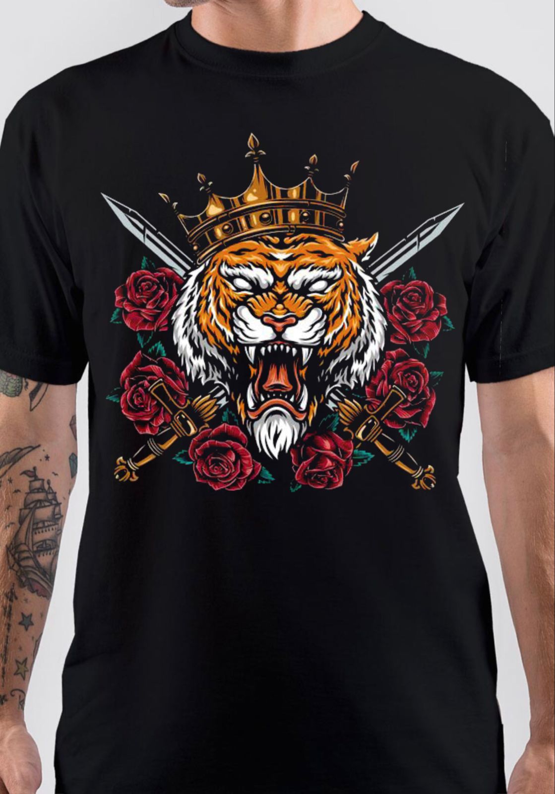 Angry King Tiger T-Shirt