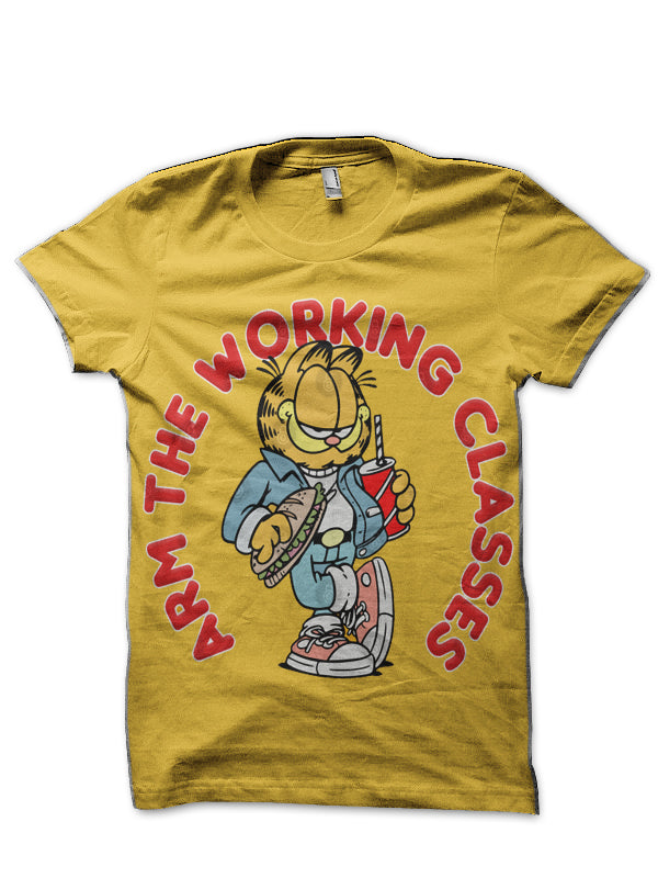 Arm The Working Classes / Garfield Meme Design T-Shirt
