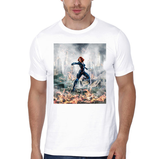 Black Widow – Retro White T-Shirt