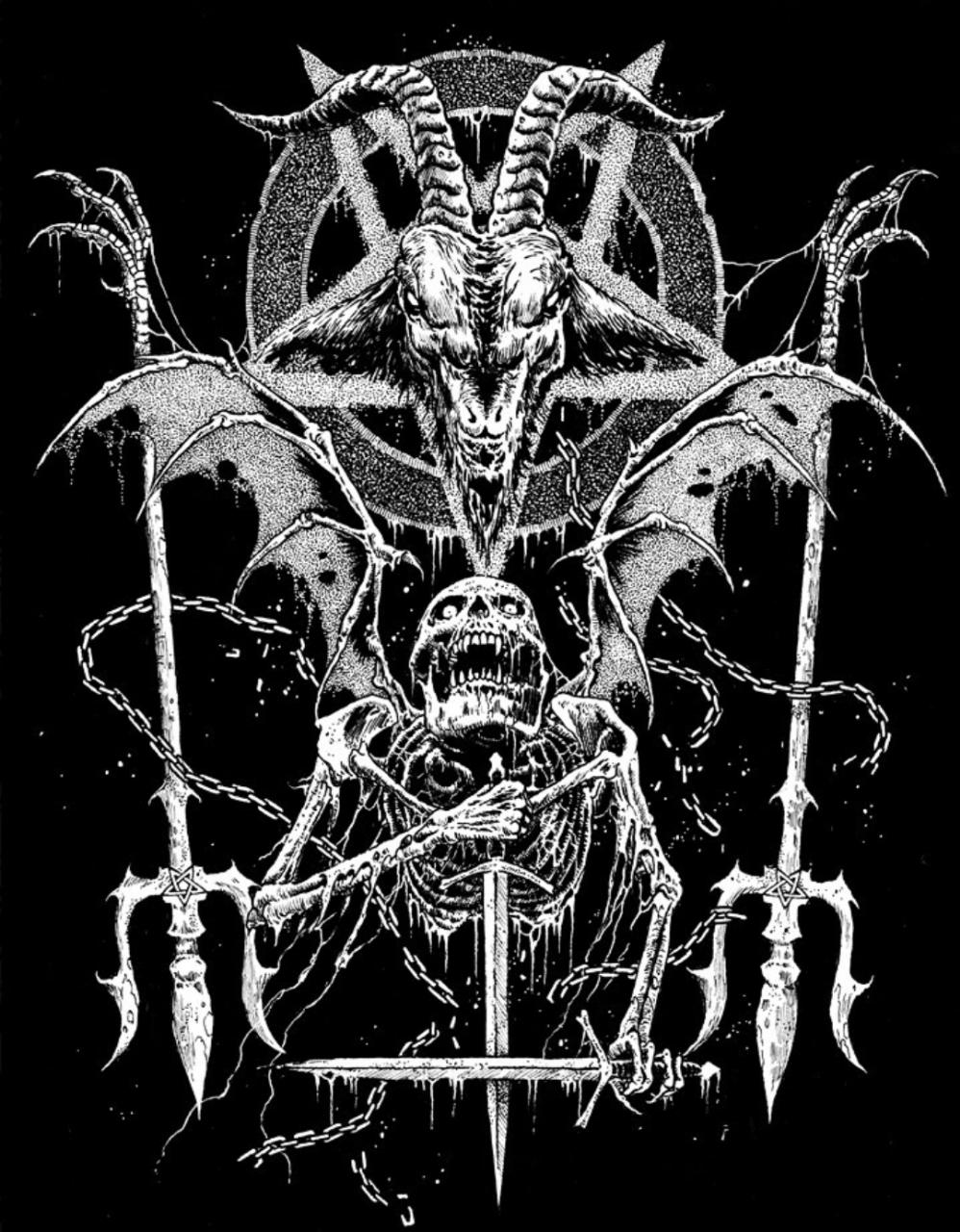666 Satan Goat Skull T-Shirt