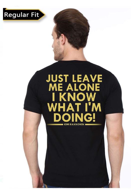 Team Mclaren Mercedes Half Sleeve Black T-Shirt