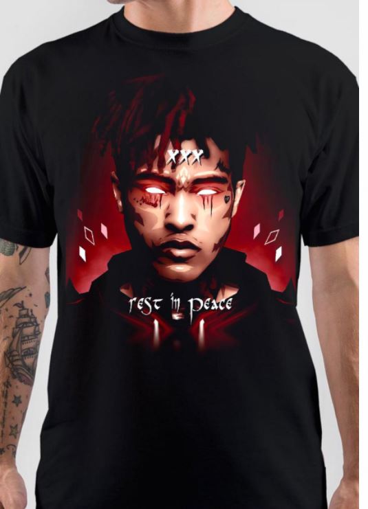 XXX Tentacion Half Sleeve Black T-Shirt