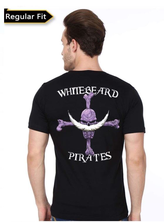 Whitebeard Pirates Half Sleeve Black T-Shirt